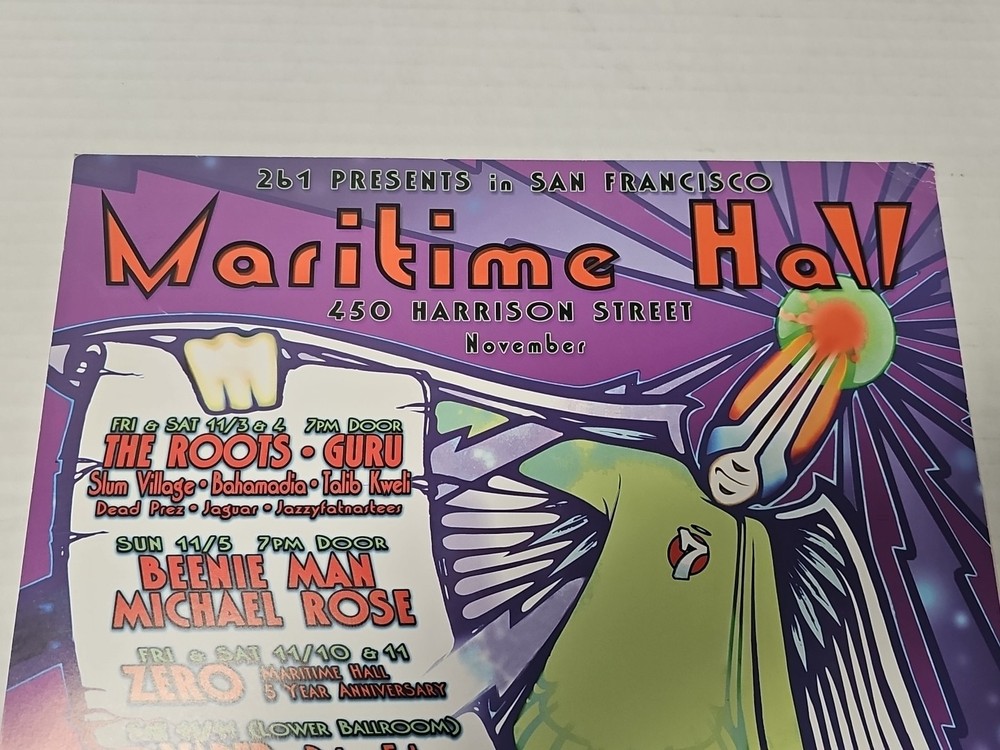 Maritime Hall Poster - 2000 - The Misfits , Flaming Lips , Machinehead RARE 🔥