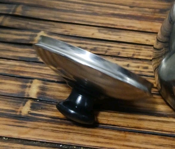 Vtg Silver Coffee Pot With Lid Java Starbucks Brew