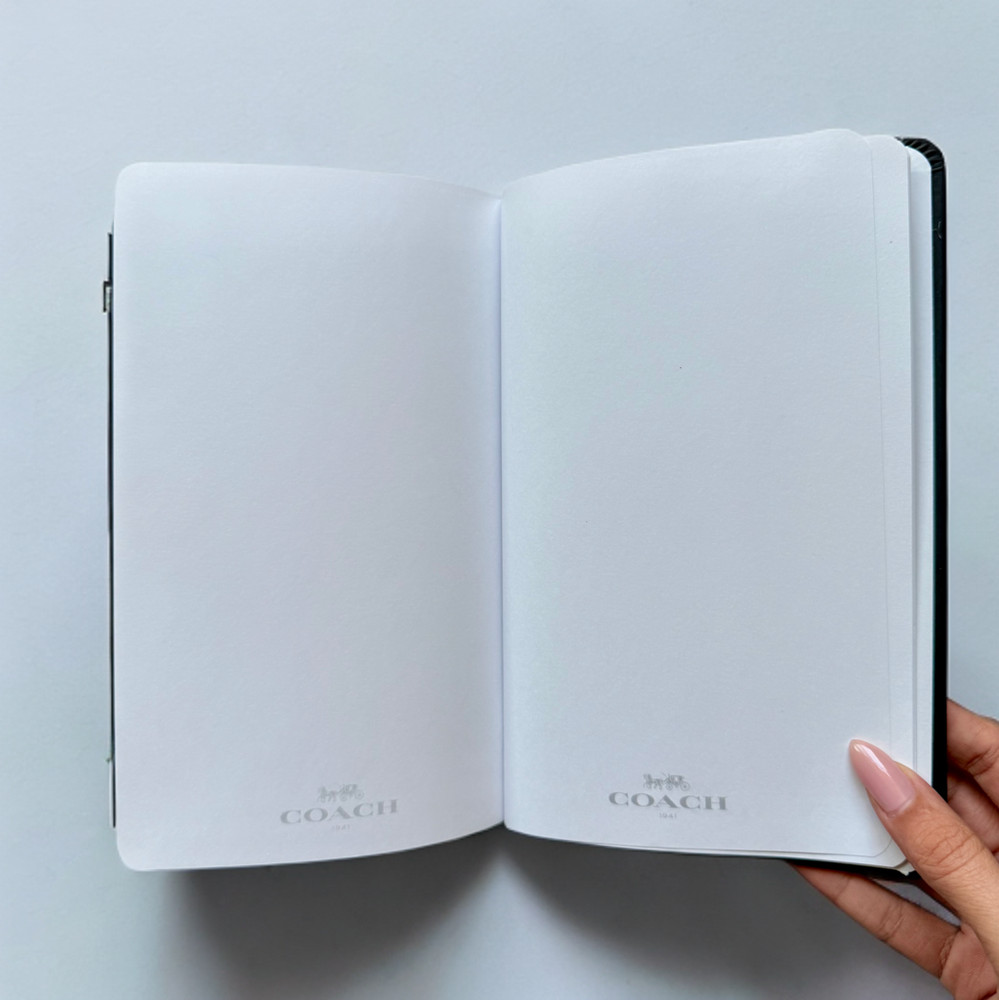 Coach Black Unlined Notebook