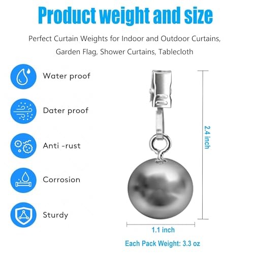 Tablecloth Flags Weights, Stabilizing Tablecloth Flags Down, Clip Weights on 10