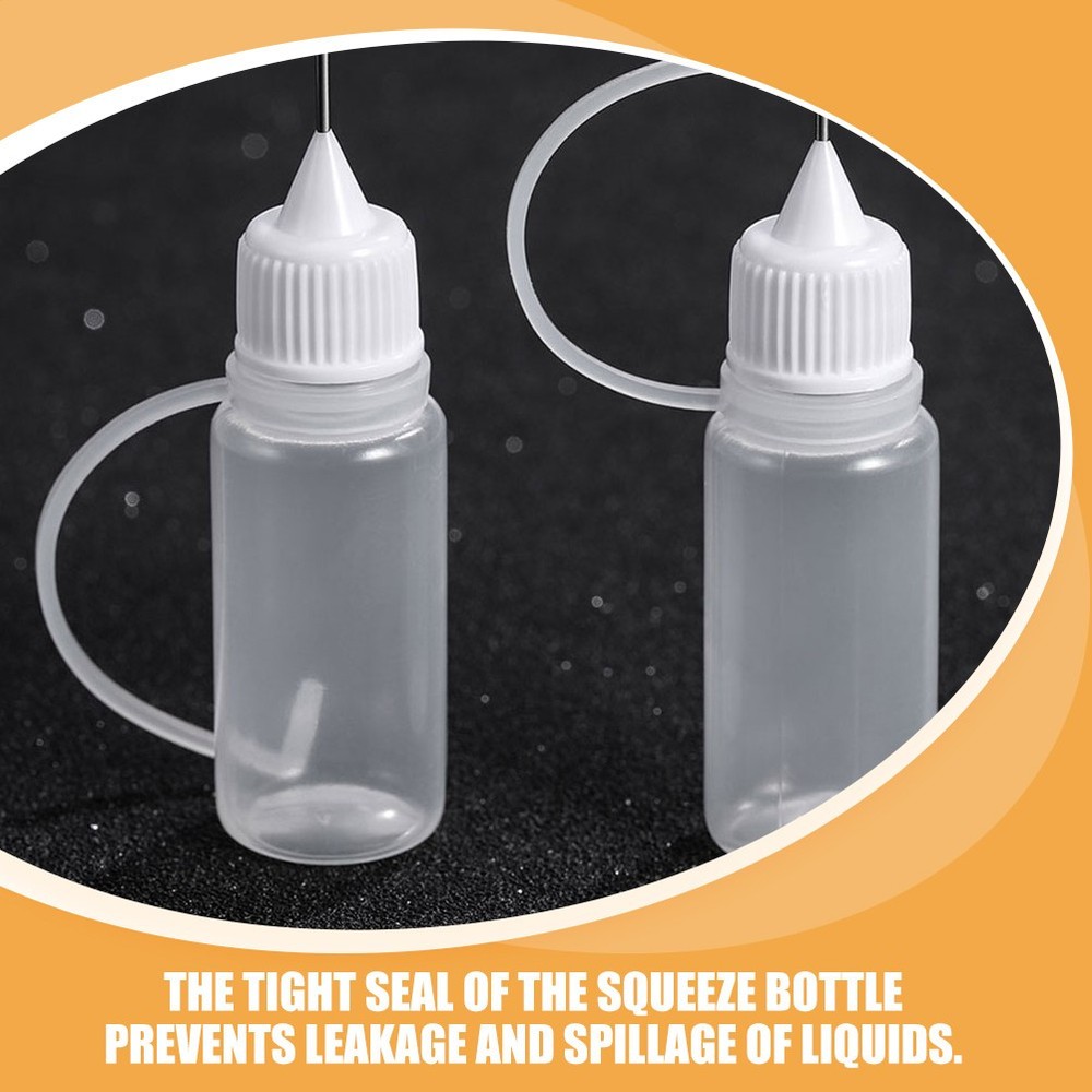 20Pcs Empty Squeeze Bottles Tip Applicator Glue Bottles for Crafts