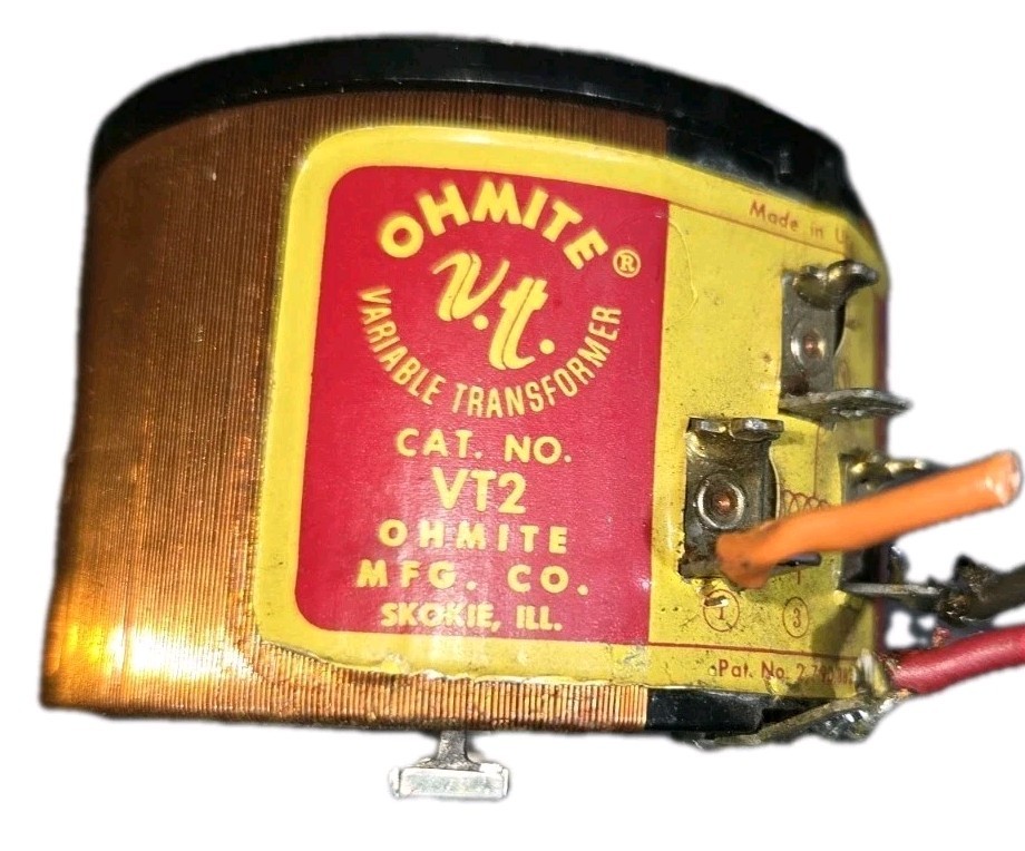 Ohmite VT2 Variable Transformer 120V input, 0 - 120/132V Ouput 1.75 Amp