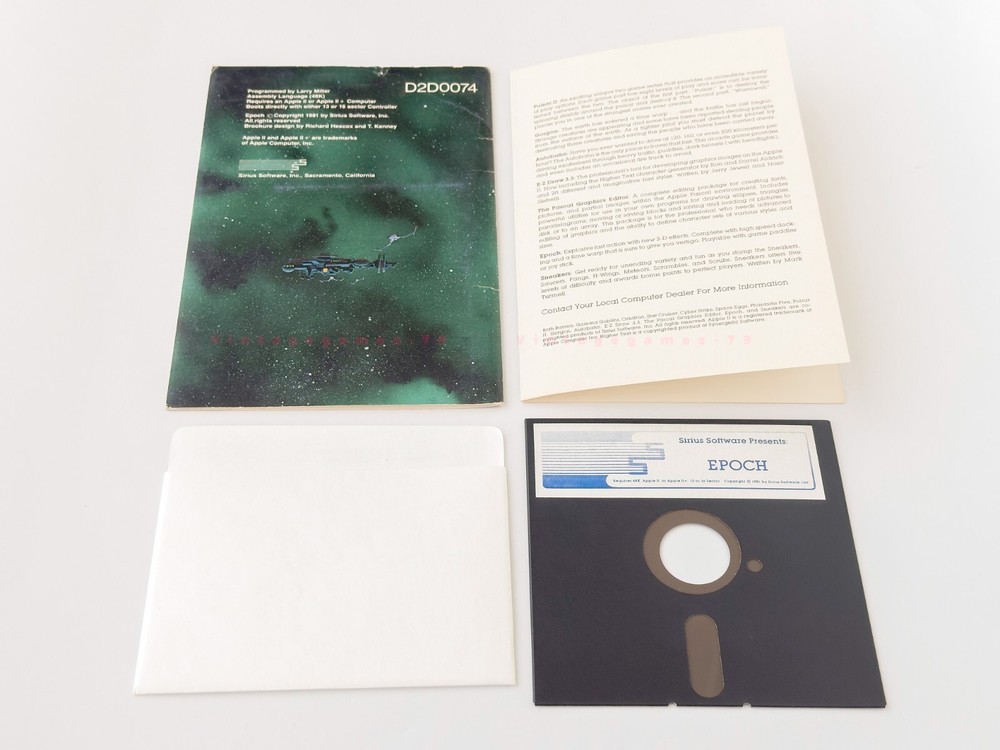 Epoch - Sirius Software - 1981 / Apple II