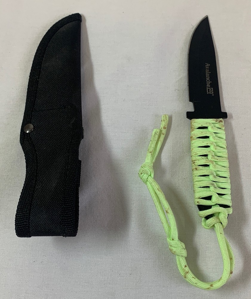 AVALANCHE rope handle camping knife ~ 3.75 inch blade