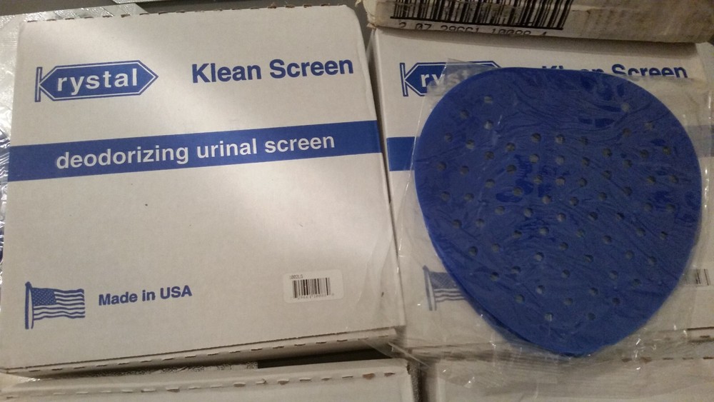 72 Krystal Klean Screen Deodorizing Urinal Screens Blue Bubblegum Full Case 72pc
