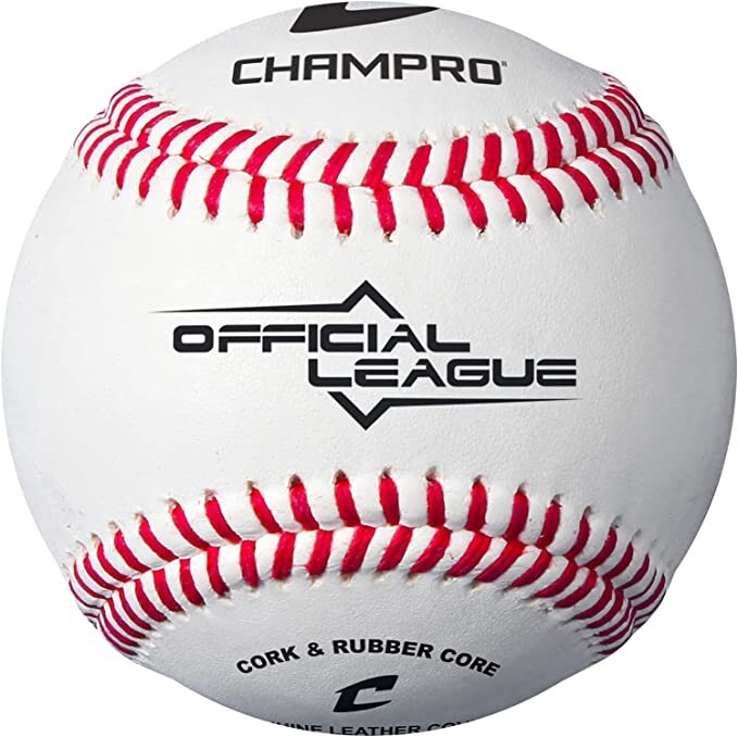 CHAMPRO CBB-90 Durahide Cover Baseballs and Sackpack – 12 Balls and One Bag