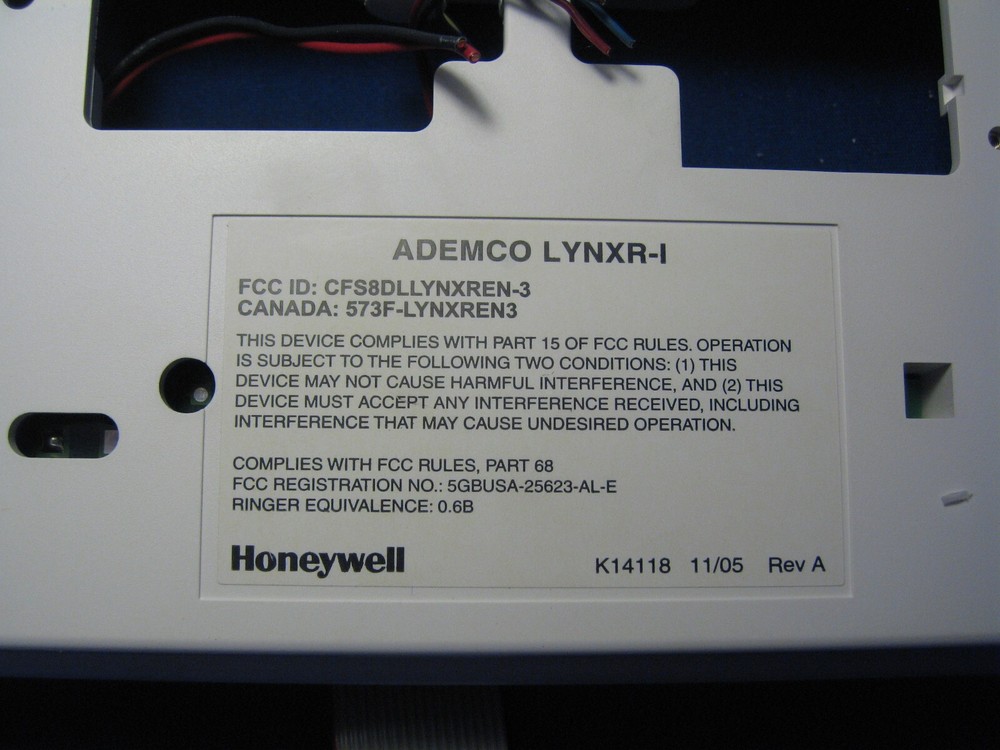 HONEYWELL ADEMCO LYNXR-I Security System Control Panel
