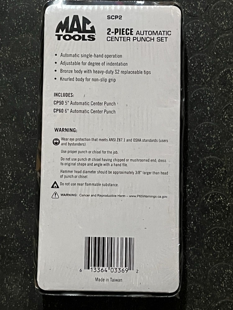 2-PC. Automatic Center Punch Set