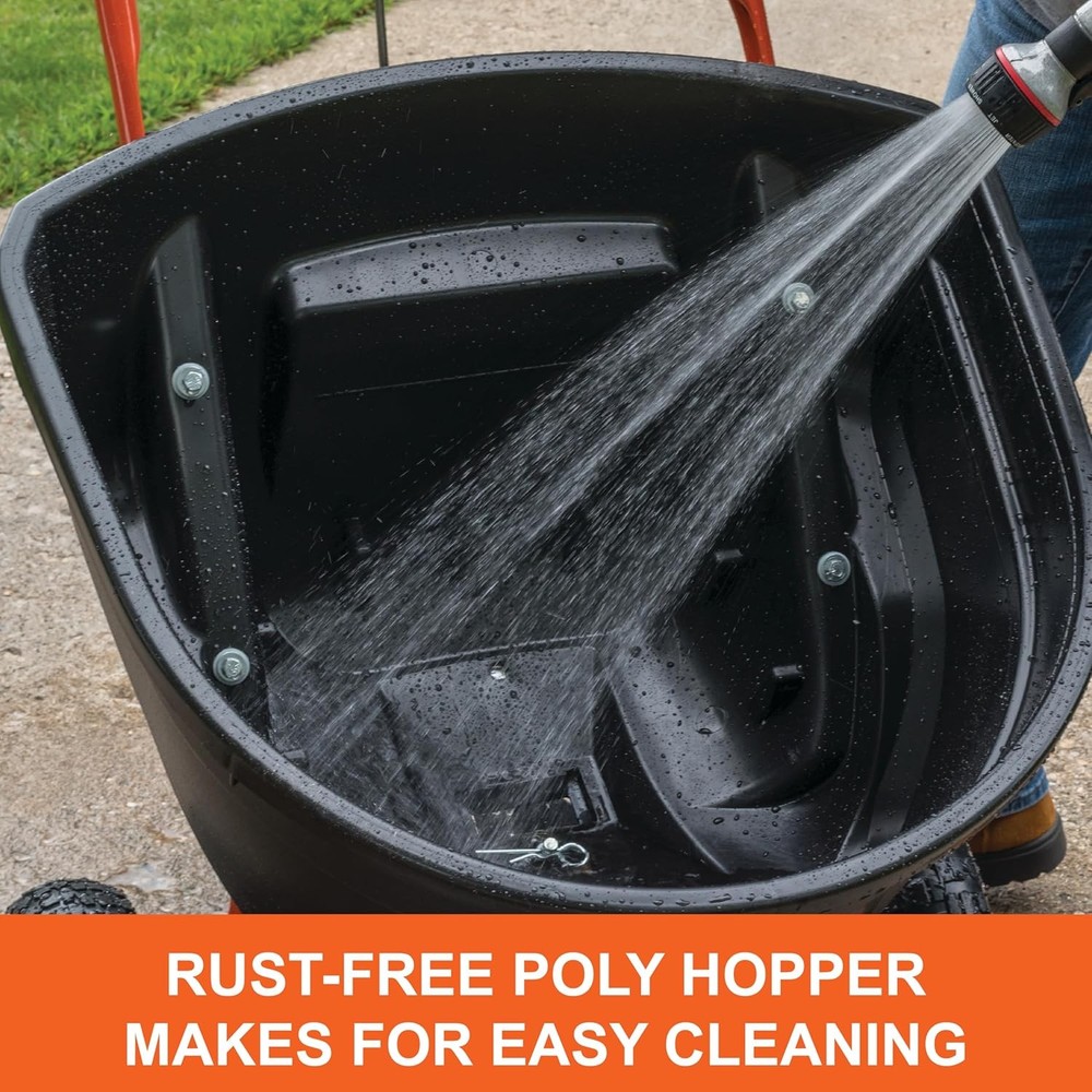 Push Broadcast Spreader for Lawn Seed Fertilizer Salt Use
