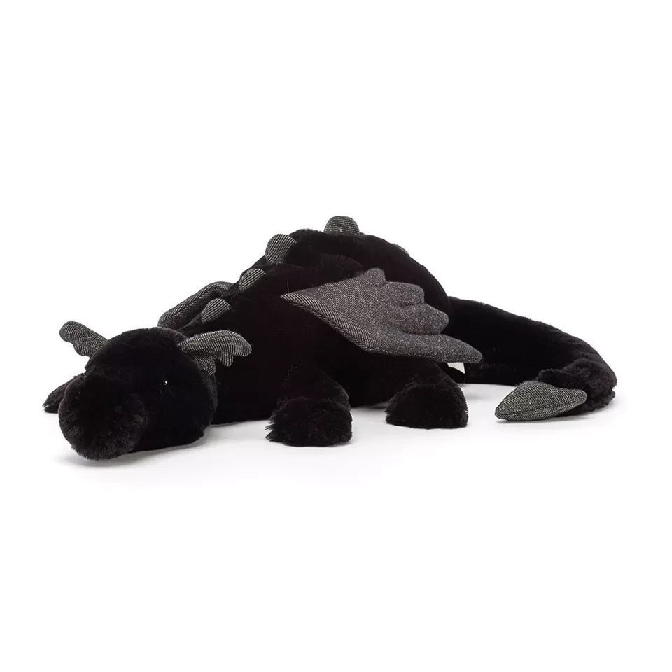 Jellycat Onyx Dragon Plush – Black - RETIRED RARE 50cm - NEW WITH TAGS Gifts