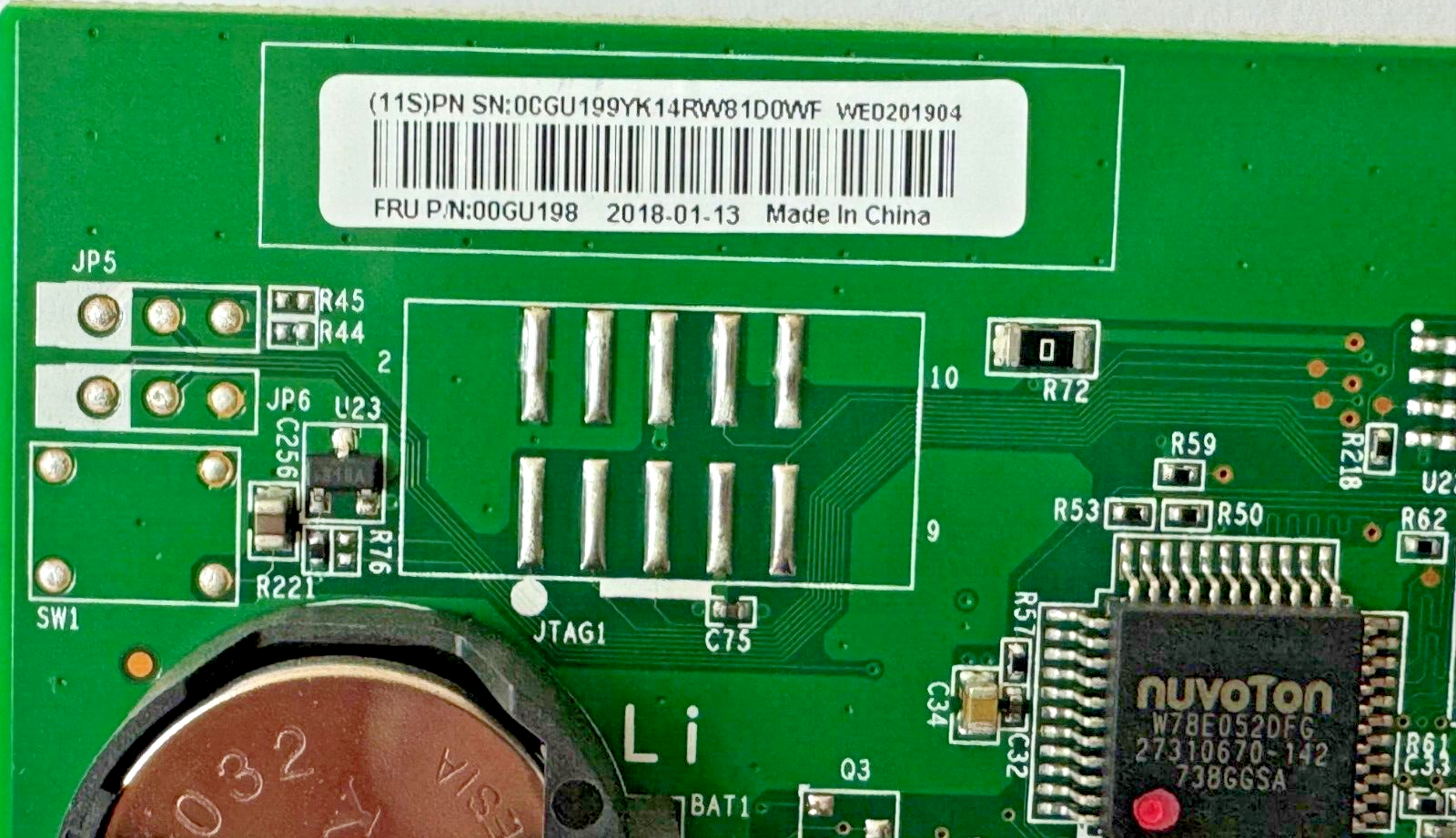 Plus Riser Card for Toshiba 4900-786 - IBM TOSHIBA 00GU198 - SurePOS Terminal