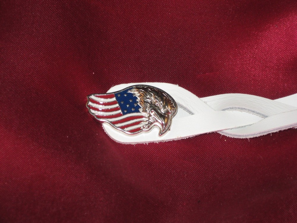 Handcrafted Vest Extender Mystery Braid? American Flag with Eagle