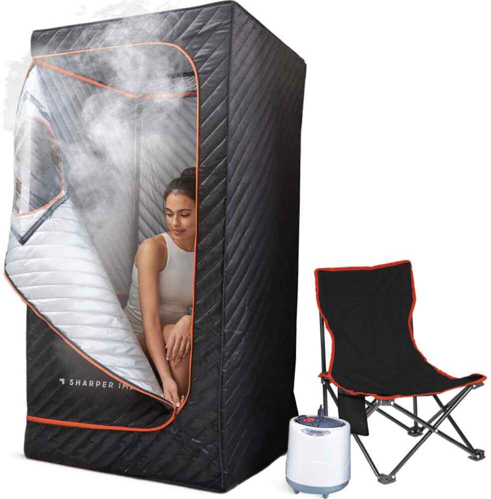 Sharper Image - Steamer Sauna Portable Spa, Includes 2.4L Steam Generator, Fo...