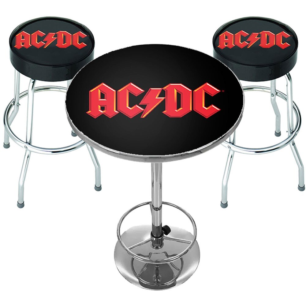 AC/DC 'Logo' Bar Set - Table and 2 Bar Stools - NEW OFFICIAL