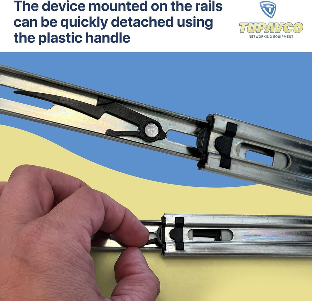 Adjustable Sliding Rails 18"-25" Depth for Server Rack