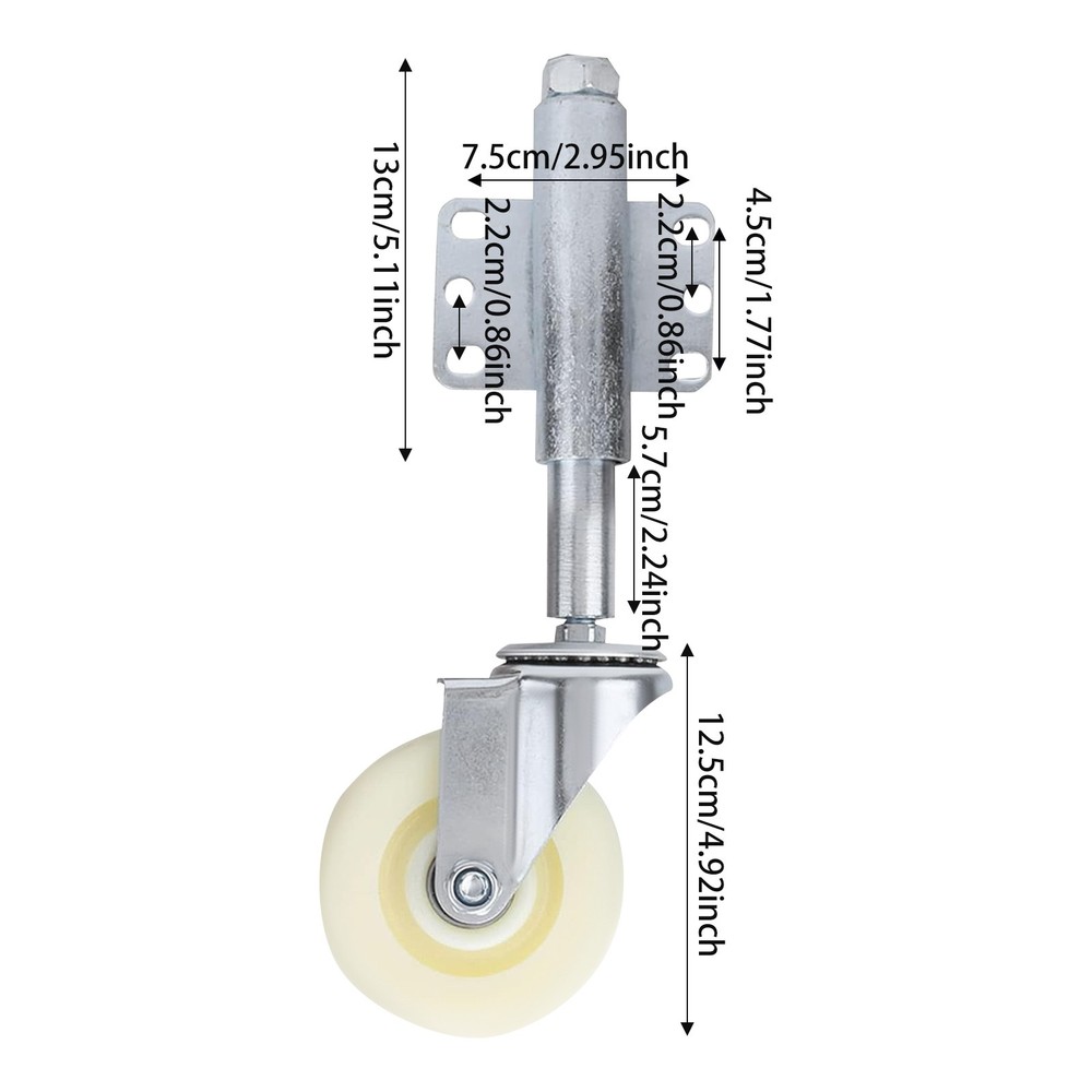 4-inch Gate Caster, Nylon Metal Gate Caster, Spring Loaded Gate Caster
