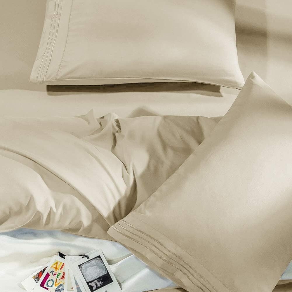 Super Soft Microfiber Bed Sheet Set - Wrinkle-Resistant, Deep Pocket, King Size