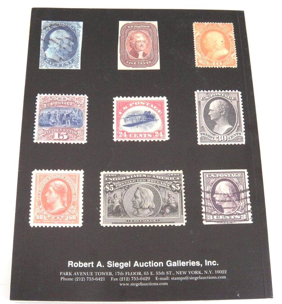 Siegel Stamp Auction Catalog 2000 w Prices Realized Raymond Fox Collection #829