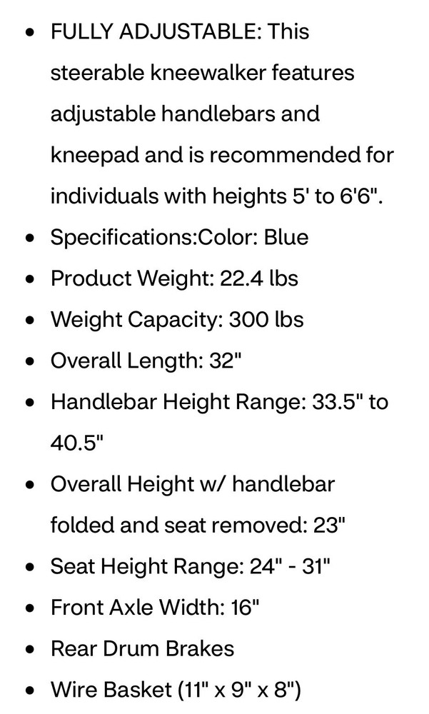 KneeRover® Steerable Seated Knee Scooter