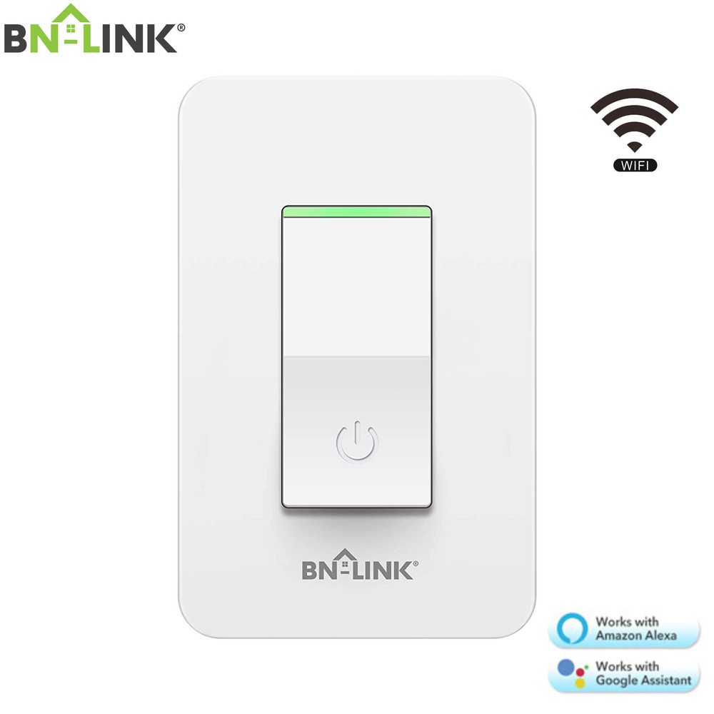 BN-LINK WIFI Smart In Wall Light Switch Compatible with Alexa/Google Assistant