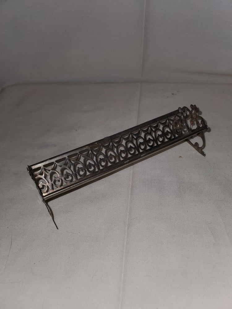 E & J.B. Bass Silver Plated Cracker Sugar Cube Tray Holder Ornate Filigree