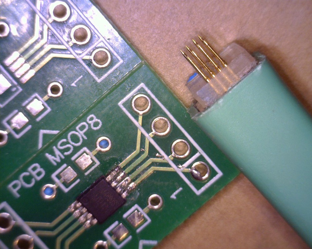 MSOP8 pogo adapter for Diagprog4 DP4 in-circuit EEPROM programming
