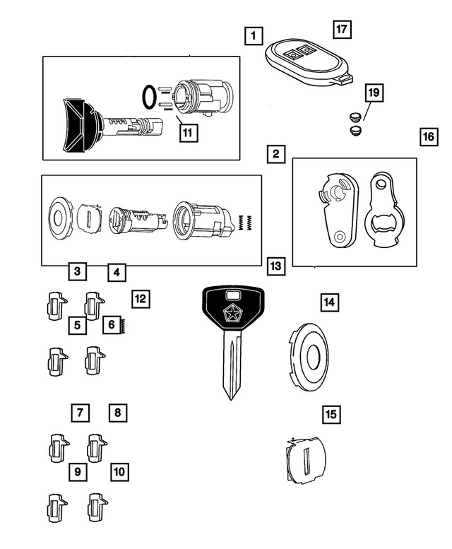 Genuine Blank Key 5018689AA