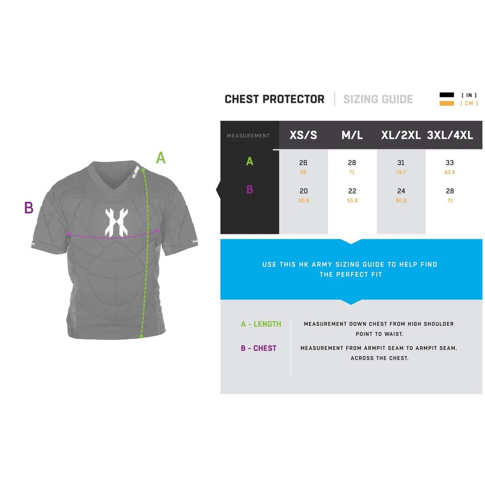 HK Army Crash Chest Protector - Black - Medium / Large