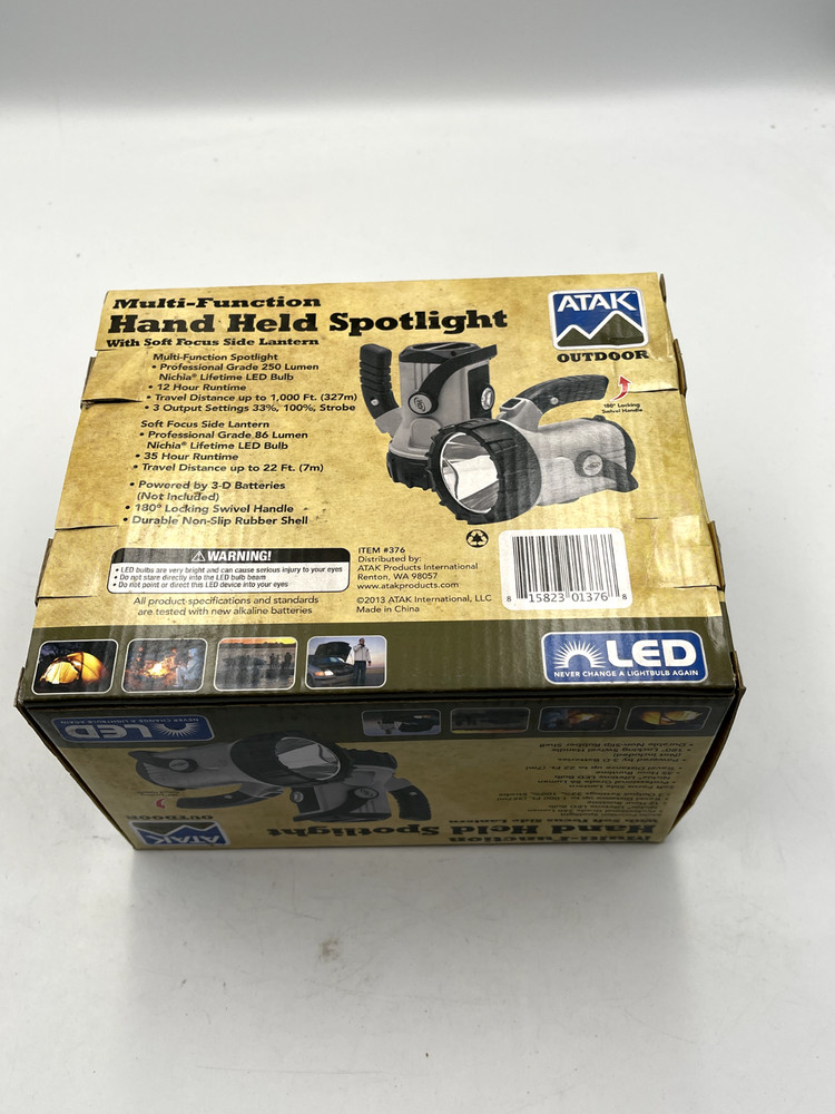 ATAK 250 Lumens Multi Function 12 Hours Runtime Spotlight w/ Swivel Handle