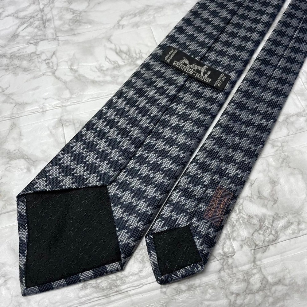 HERMES Tie All over Pattern Silk
