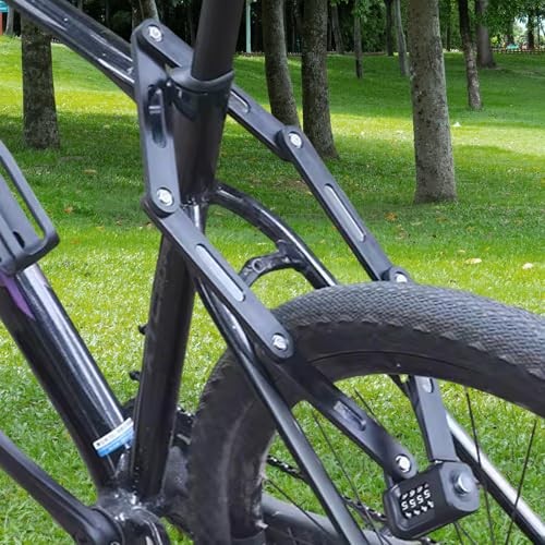 35 Inch Folding Bike Lock with Mount Bracket Kit, 4-Digit Lock with Code