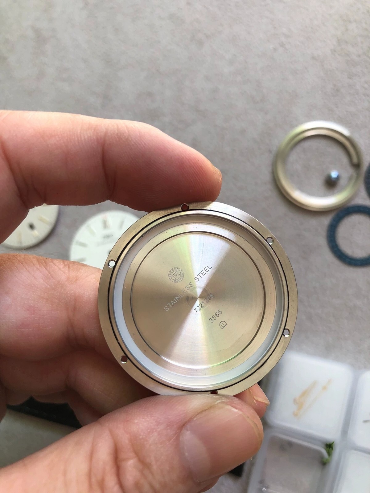 DIY SET for IWC 2824 watch case+Dial+Hands+Leather watch strap 40mm