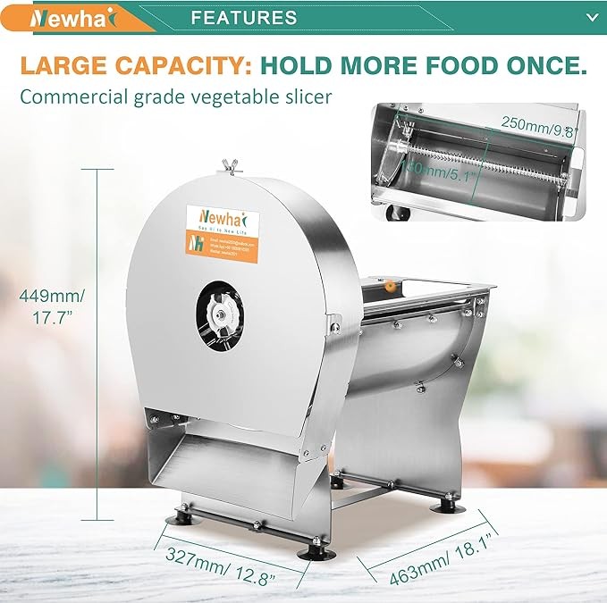Electric Vegetable Cutter Adjustable Thickness Stainless