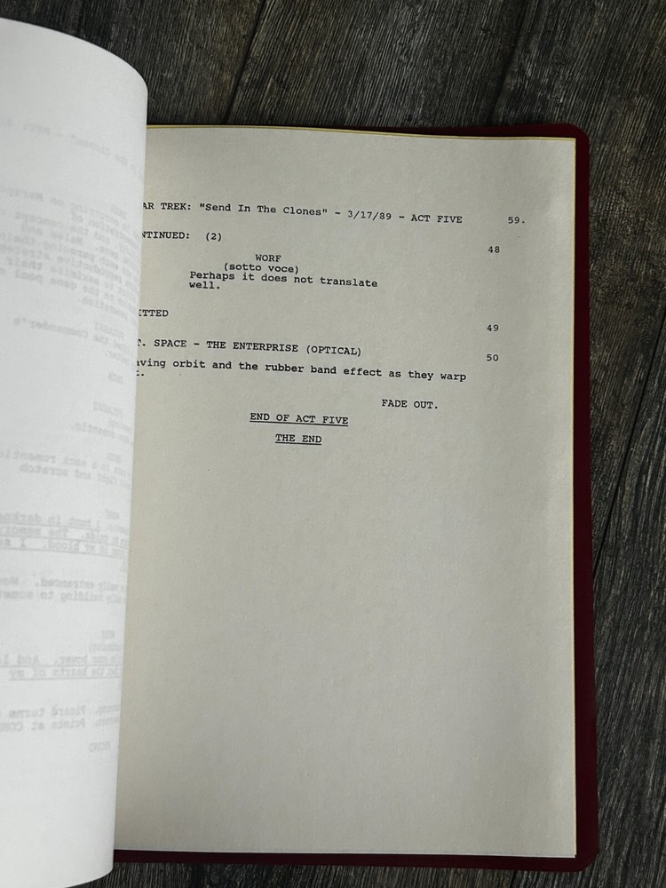 STAR TREK Script The Next Generation Up The Long Ladder 4th Revised Final Draft