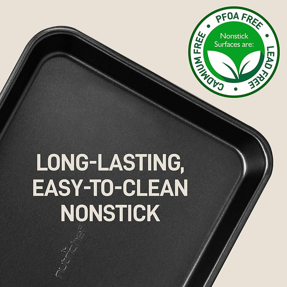 NutriChef 2-Pc. Nonstick Cookie Sheet Baking Pan - Professional Quality