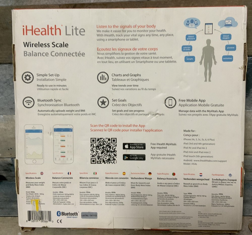 ⚡️iHealth Lite Wireless Body Analysis Scale Bluetooth BMI Weight Apple/Android
