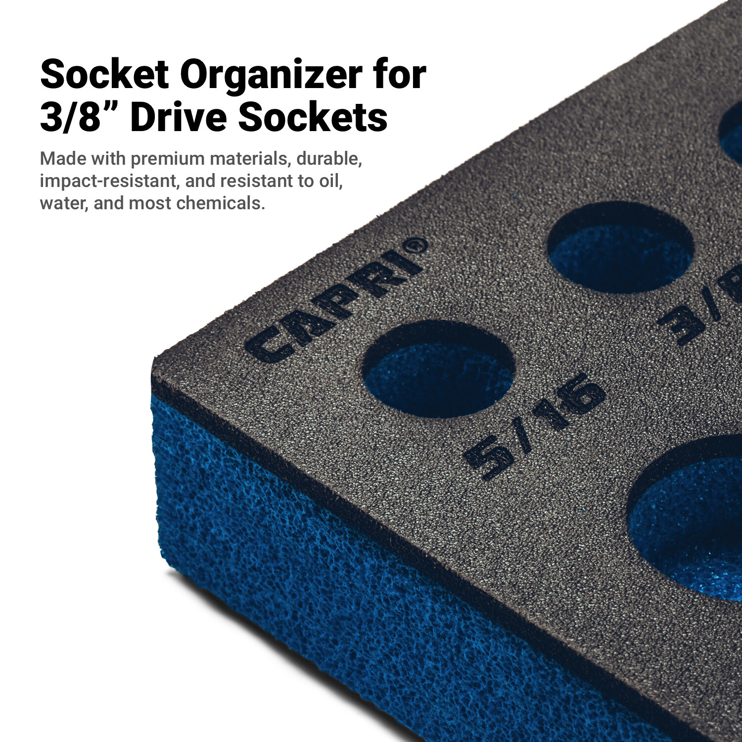 Capri Tools Mechanic's Tray for 3/8 in. Drive Sockets