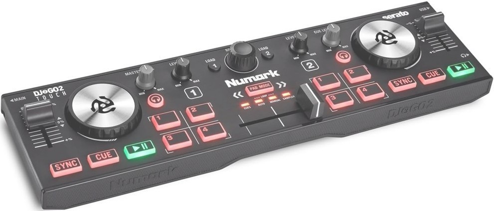 Numark DJ2GO2 Touch 2 Channel Serato Mini DJ Controller - Black
