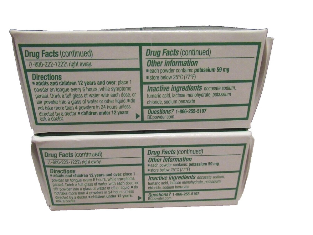 2 Pack BC ARTHRITIS POWDER 24CT each EXP 04/2026+