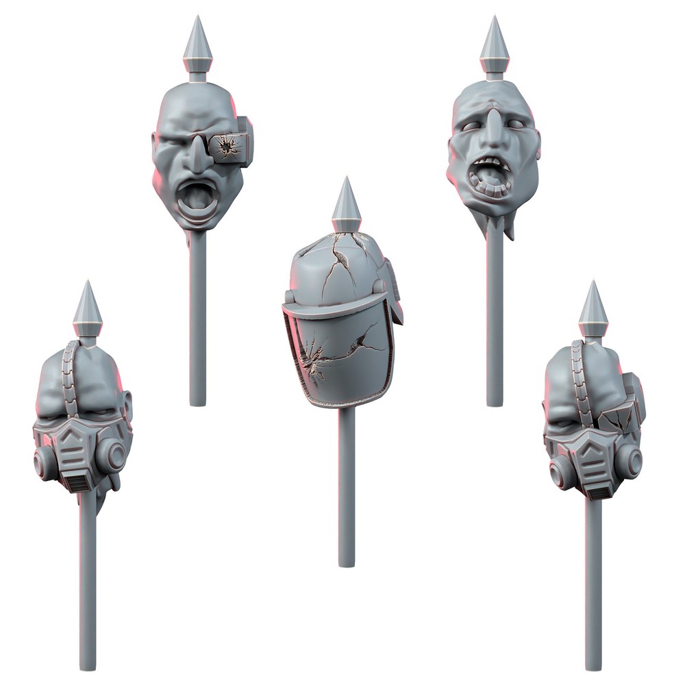 OGRE PIKED HEADS