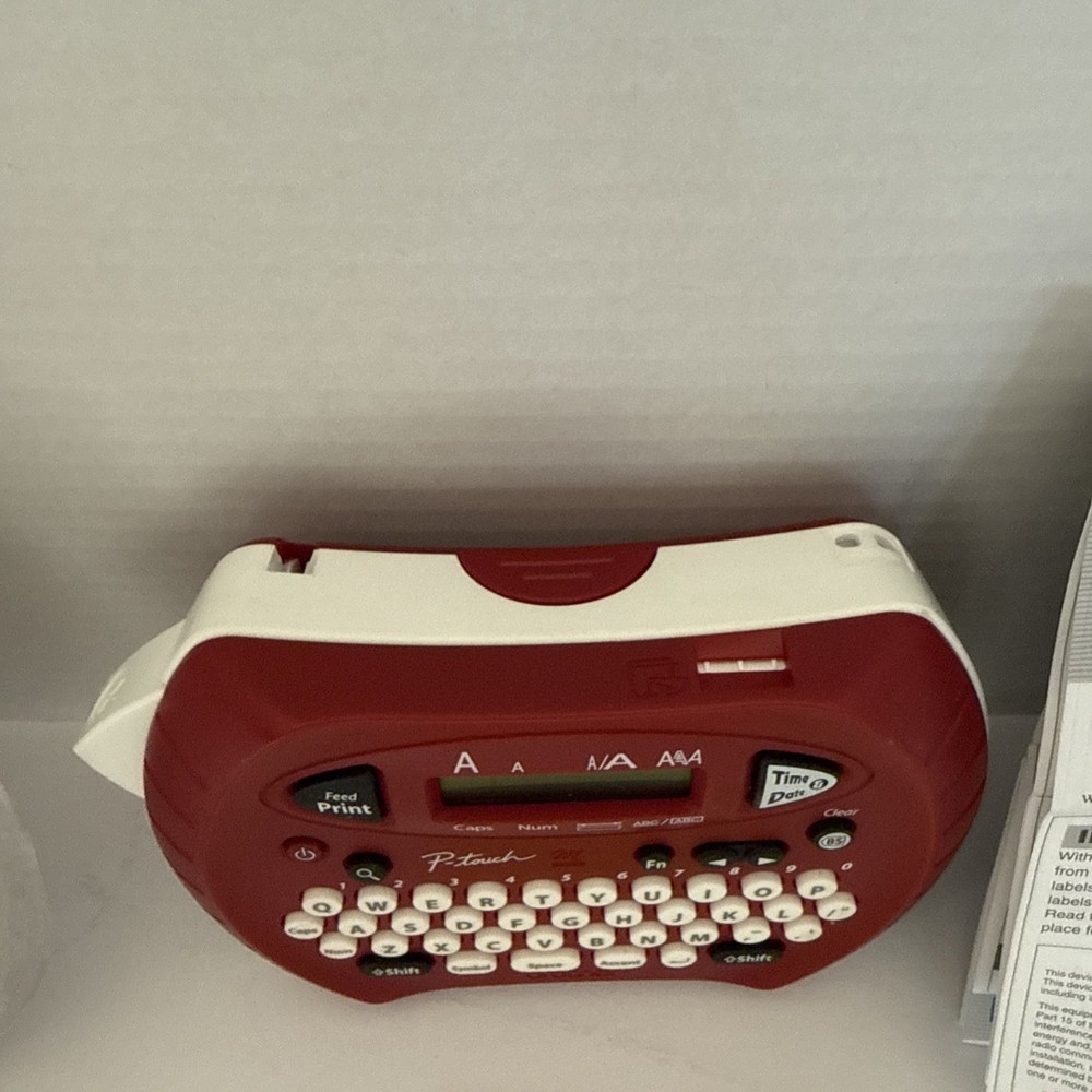 Brother P-Touch PT-70 Label Maker Printer Red Tested