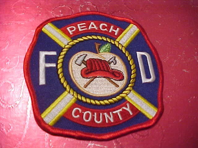 PEACH COUNTY GORGIA FIRE DEPARTMENT PATCH SHOULDER SIZE NEW