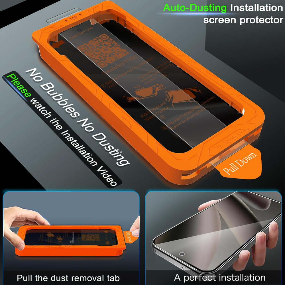 [Auto-Dust Removal] 3 Pack Screen Protector for Google Pixel 10 Pro [Phon