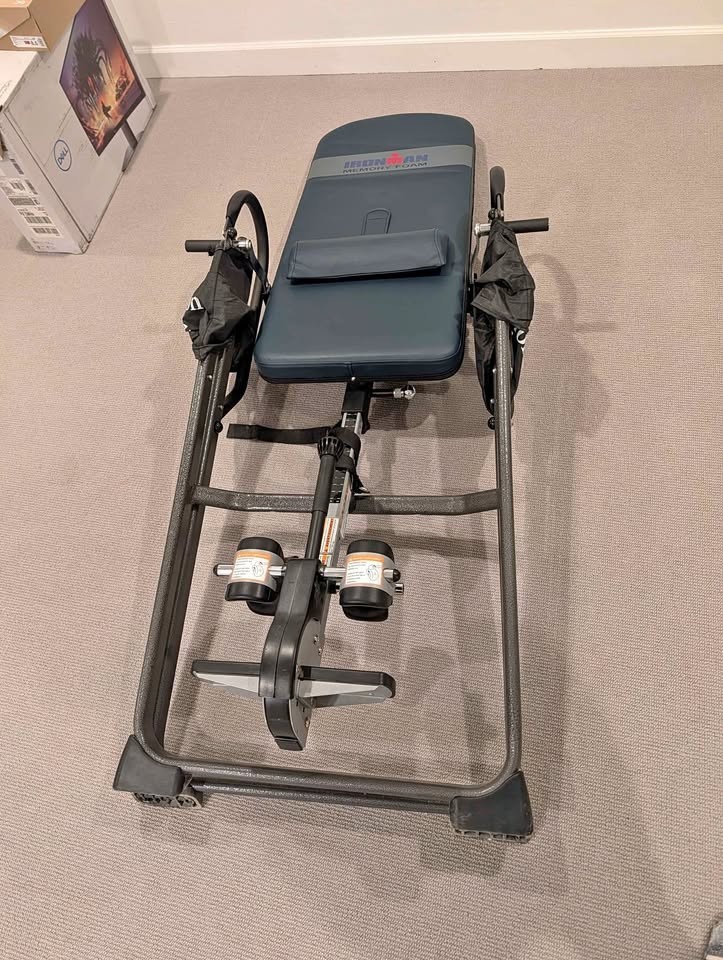 Ironman Memory Foam Inversion Table Black