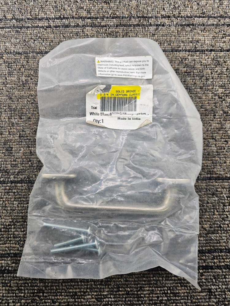 Ashley Norton Solid Bronze 3 3/4" Centers Classic Hex Pull in White Bronze