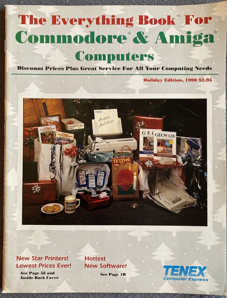 Vtg 1990 Tenex Catalog "Everything Book for Commodore & Amiga Computers" 59pgs