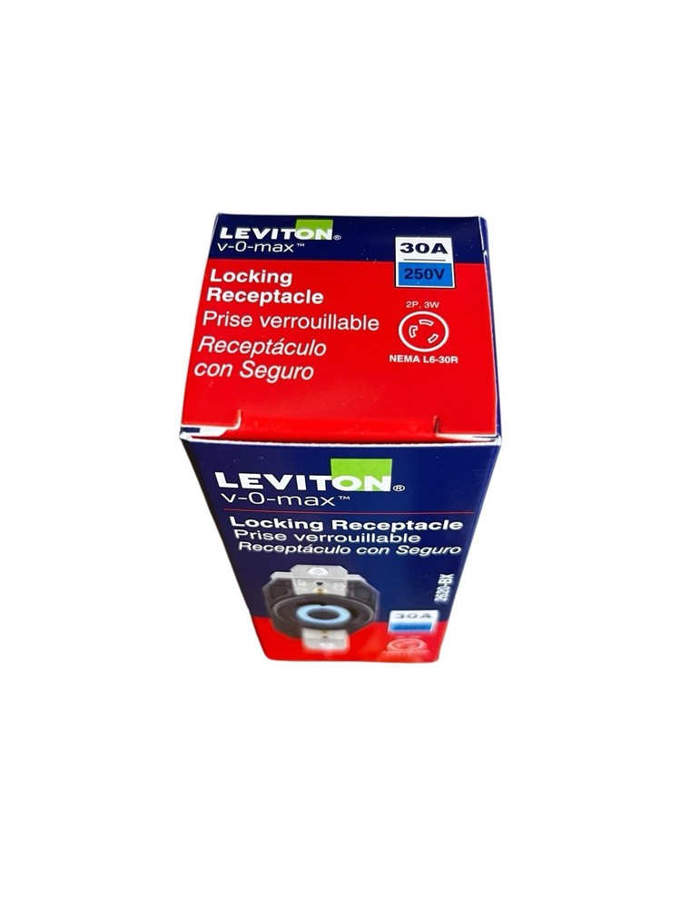 Leviton 2620 30A Locking Receptacle - Black
