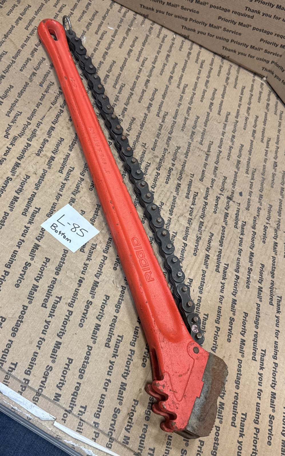 RIDGID Model C-24 Heavy-Duty Chain Wrench 3" New open box Has Paint Scratches
