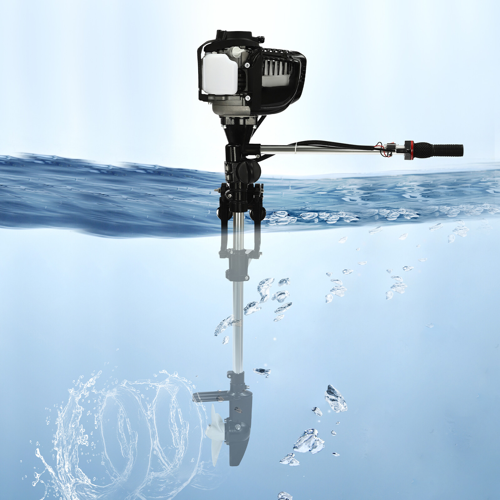 5.5HP 4 Stroke Outboard Motor Fishing Boat Engine Gasoline Air Cooling CDI 65cc