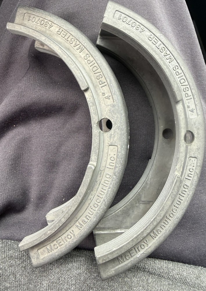 2- McElroy 430701 - 4" IPS/DIPS Master Jaw Insert